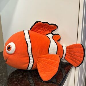 Nemo Plush Pillow Disney Pixar Finding Dory 20” Orange Clown Fish Stuffed Animal